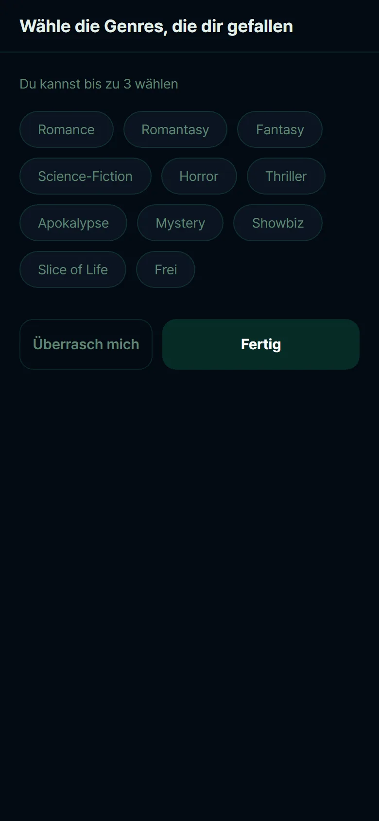 Genre picker