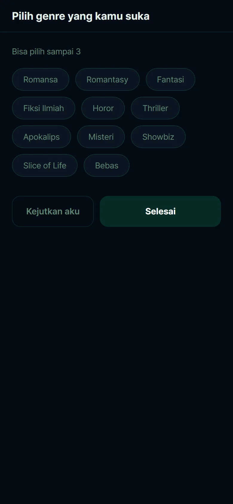 Genre picker
