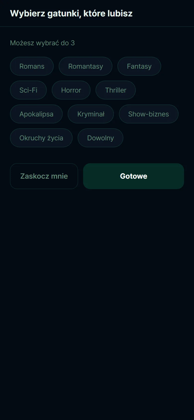 Genre picker