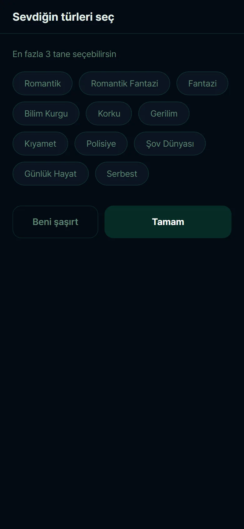 Genre picker