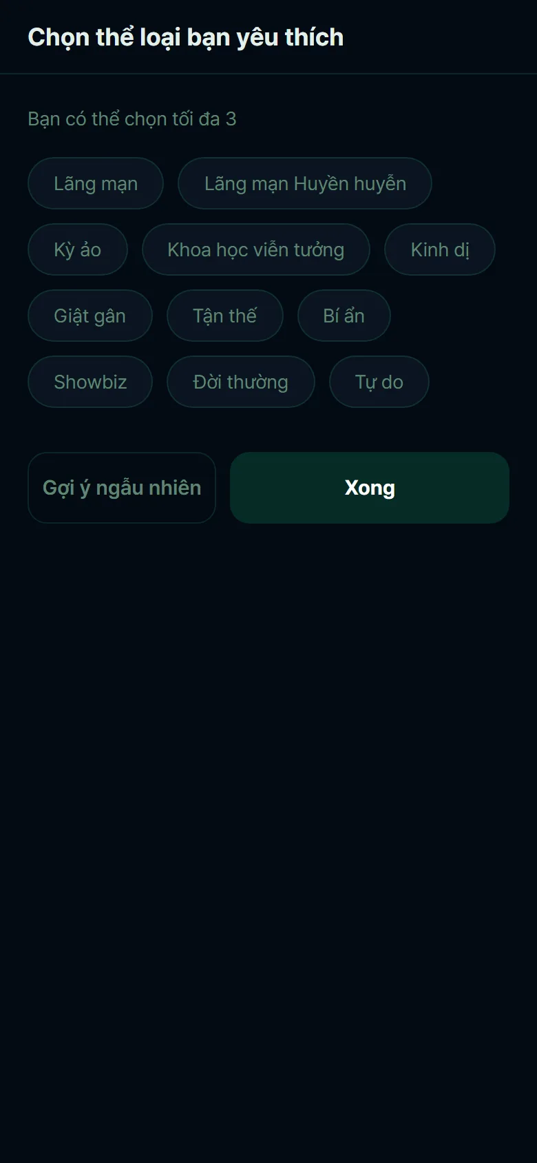 Genre picker